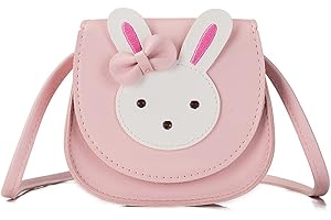 Integrity.1 Children's Shoulder Bag Girls, śliczna torba na ramię z królikiem, dla dziewczynek, mała śliczna torebka, dziecięca torba crossbody, torebka księżniczki, małe zabawki (różowa), Rosa, 14cm