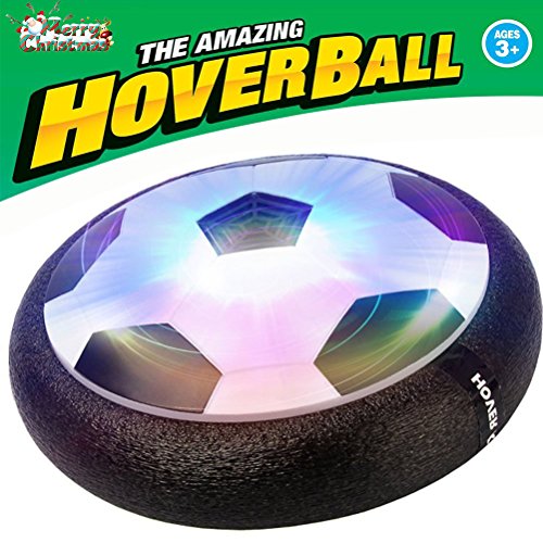 Zzurcca Hover Ball, Girl Boy Toys, Hockey Football 2-in-1 Floating Girl Boy Gifts with Easy Switch-Type Battery Cover, Mini Screwdriver, Foam Bumpers and Colorful LED Light for Indoor & Outdoor Games