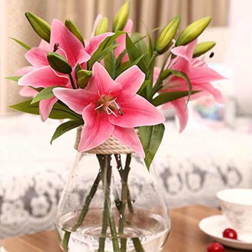 ZQ@QX10 home decoration simulation flower,Deep powderArtificial Flowers
