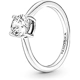 Pandora 190052C01 - Anello da donna in argento con solitario scintillante, in metallo, zirconia cubica