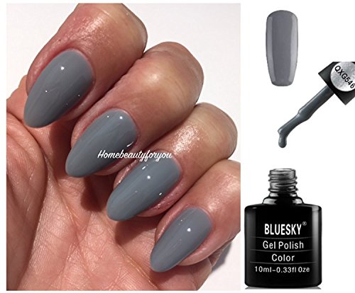 Bluesky Limited Edition QXG 546 UV/LED Soak Off Gel Nail Polish, Medium Grey