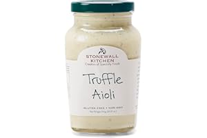 ‎STONEWALL KITCHEN Stonewall Kitchen Truffle Aioli, 291g Glas – Luxuriöse Trüffel-Aioli mit schwarzem Trüffel und Trüffelöl, Perfekt für Burger und Feinschmecker