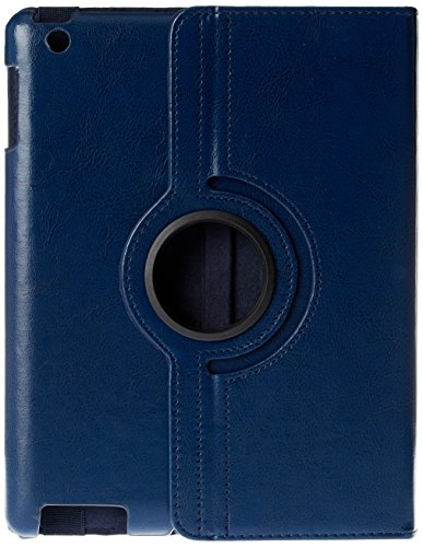 Zonewire Lederhülle (für Apple iPad 2 / 3 / 4, mit 360 Grad-Schwenkfunktion und Displayschutz) blau - 2