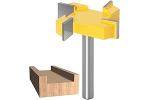 WSOOX 8mm Gambo Stelo a T Fresa Legno Fresa Piallatrice Utensile Piallatura Fresa Piallatrice per Legno CNC Spoilboard Surfacing Bit Router Bit