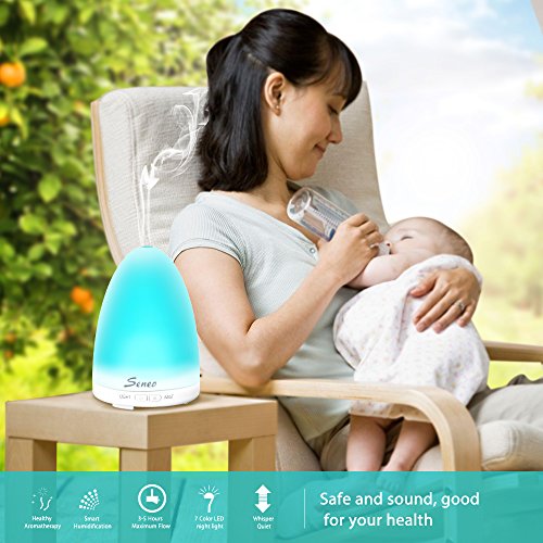 Seneo 100ml Luftbefeuchter, Aroma Diffusor mit 7 Farben LED Lichter - 3