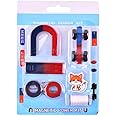 KRAFTMASTERS Science Magnets Set for Education Science School Classroom Experiment Tools for Kids Including Bar/Ring/Horseshoe/Thread/Car Magnets (N0:-3)