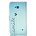 Microsoft Lumia 640 Case Leather,Microsoft Lumia 640 Case with Stand,Microsoft Lumia 640 Flip Case Retro,TOCASO Smile Blue Portable Carrying Protective Cases Covers Kickstand Premium Slim PU Leather Soft Case Folio Book Style Anti Scratch Bumper Shell Money Pocket ID/Credit Card Holder Slot Magnet Case with Stylus Pen and Cloths for Microsoft Lumia 640