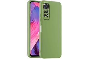 HULLIN Custodia per Telefono in Silicone Colorato, Adatta per Redmi Note 11 / Note 11S (4G) (6.43") - Verde Matcha