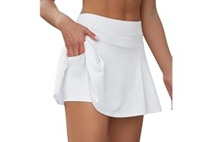 VUTRU Gonne da Tennis da Donna Gonna da Tennis a Vita Alta con Tasche Gonne da Corsa Gonna da Golf Sportiva con Pantaloni Interni Campus