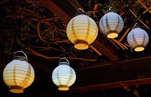 5-STÜCK LED Party Lampion ø 15cm in 5-PASTELL-FARBEN "Wunderschön"