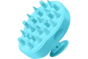 FReatech Aggiornato Spazzola Shampoo per Massaggio alla Testa con 2 Tipi Setole in Silicone, Cura per Cuoio Capelluto Sensibile e Delicato, Esfoliazione Delicata e Stimola Crescita Capelli, Azzurro