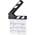 Andoer Clapper Board Compact Size Acrylic Clapperboard Dry Erase TV Film Movie Director Cut Action Scene, 15×16.5cm/5.9×6.5in