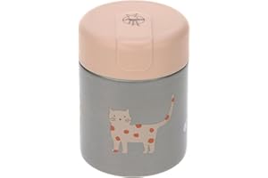 LÄSSIG Baby Kids Thermo Mantenga caliente la caja de gachas de avena Snacks a prueba de fugas de acero inoxidable 315 ml/Food Jar Little Mateys spicy orange