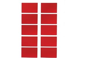 ESTINK 50 Sztuk Grawerowanych Laserowo Metalowych Wizytówek o Grubości 3,4 X 2,1 Cala (0,45 mm), Wodoodpornych, Odpornych na ścieranie, Wysokiej Jakości Płyta Aluminiowa, Prosta