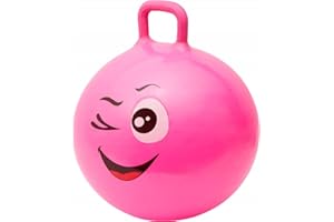 ZD Trading Hopper Ball - Ballon Sauteur avec poignée - Jouet pour Enfant 3 Ans et Plus - Ballon Gonflable Magenta - 45cm