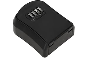 SXHLSELLER Kombinacja Lock Box, montowana na ścianie skrzynka na klucze z 4 cyframi hasła, wodoszczelna skrzynka do przechowywania kluczy, obsługa 5 kluczy, ABS Safe Key Hder do użytku wewnątrz i na zewnątrz
