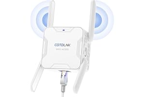WiFi Extender Booster for Home, COTDLNK 2025 1200Mbps WiFi Booster WiFi Repeater, Wireless Internet Booster with Built-in PA, 5GHz & 2.4GHz Dual Band, with Ethernet port, Easy Setup, UK Plug