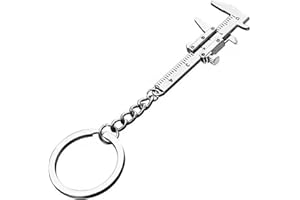 FRDELMA Pied à Coulisse règle,Pied à coulisse numérique Mini Outil de Mesure de Mesure Porte-clés Pied à Coulisse pour mesurer Le jaugeage, Porte-clés de Generic (Silver) Vernier Caliper Keychain