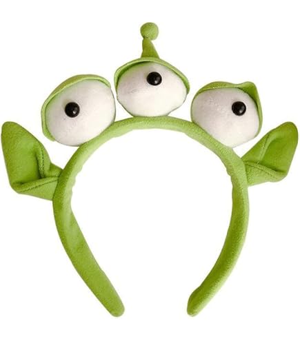 2 Diademas De Ojos Grandes – Accesorios Creativos Para Fiestas Y Disfraces, Colores Verde Y Morado, Talla Única 23x21 Cm