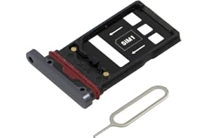 MMOBIEL Dual SIM Kartenhalter Kompatibel mit Huawei Mate 20 Pro 2018 - SIM Card Tray Schlitten - Inkl. Gummidichtung und SIM Pin - Schwarz