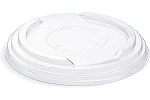 LogiPack GeRo 50 Stück Deckel, passend für 1100ml + 1300ml Ø185mm | ideal zum Transportieren von Salaten und Bowls, Karton-Schale braun rund (Deckel)