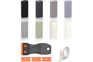 AN-WATTY Reparador Madera de 8 Colores, Reparador de Madera Gris, Masilla para Madera Dura y Resistente, Reparador Arañazos Madera, Cera para Madera, Reparador de Parquet Apto para Laminado, Madera, Mármol