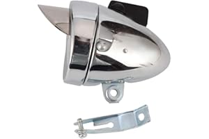 Yunobi Retro Super Bright LED Bicycle Front Head Light Chrome Visor Bullet Headlamp Headlight Waterproof Bike Lamp Bicycle Accessories