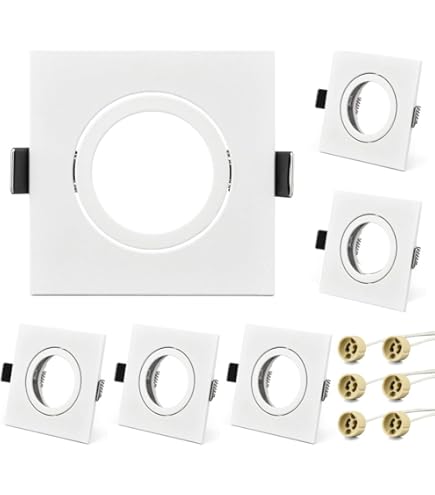 Porta Faretto Tondo Nickel Orientabile Controsoffitto Da Incasso Per Lampadine Led Gu10 8139568888972 - Foto 4