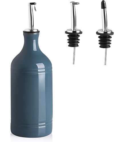 Bouteille En Grès Céramique 750 Ml Verte - Idéale Pour Liqueurs, Vins, Hydromel, Huile | Bouchon Liège Naturel