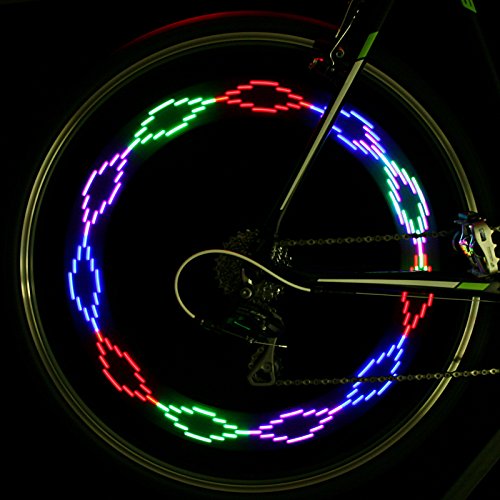 7-fach Multi-Color LED Fahrrad Speichenlicht mit 30 verschiedenen Mustern und Motiven - 5
