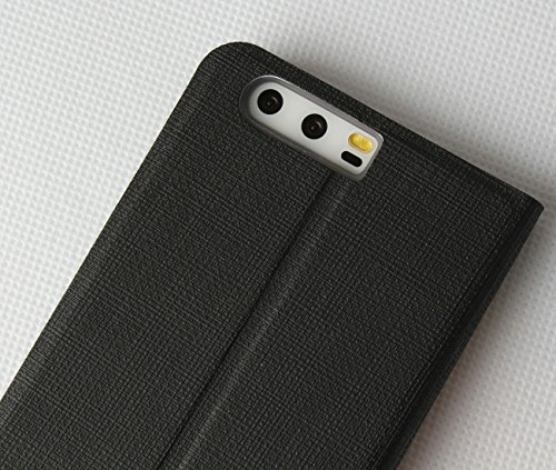 Lively Life Huawei P10 hülle – Premium Luxuriös PU lederhülle[Vollständigen Schutz] [Kreditkartenfach] Folio Flip Brieftasche Schutzhülle im Denim Pattern für Hua Wei P10(Denim-Schwarz) - 4