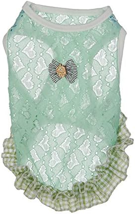 Princess Costume Summer Dog Dress Pet Dog Clothes Wedding Dress Skirt Puppy Clothing,Green,L
