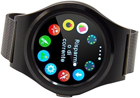 Smart Watch, TUFEN Round Full HD Touch Screen Bluetooth Notifier Smartwatch Wrist Watches Support SIM &amp; TF/SD Card, Heart Rate, Sleep Monitor, Pedometer for IOS iPhone Android Phone - Black Stainless Steel Watch Band