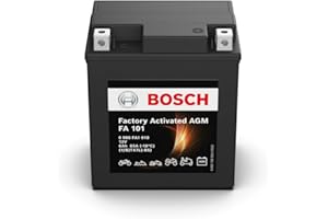 Bosch FA101 - Batteria AGM per motocicli - 12V 85A 6Ah - Adatta per moto, motociclette, enduro, scooter, quad, moto d'acqua - Compatibile M6006, BTX7L-BS, BTX7L