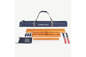 UBER GAMES Ubergames Original Golf Leiterspiel 2021 – offizielles Golfleiterspiel – mit Golfbolas (rot und blau) – hart in Einer Tragetasche – komplett – Outdoor-Spiel