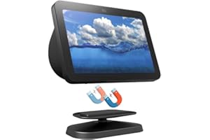 HidWee Smart Display Supporto Regolabile per Echo Show 8 (3° genere 2023), Supporto Magnetico Supporto per Echo Show 8 3° Gen, Rotazione di 360 gradi, Inclinazione & Base Antiscivolo (Nero)