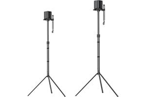 ULTIMEA Speaker Stands Pair, Height Adjustable Speaker Stand, Extends 24.4" to 36.6", Holds 6.6 lbs, Compatible with Most Brands & ULTIMEA Poseidon, Aura Series Surround Sound System, Steady 310