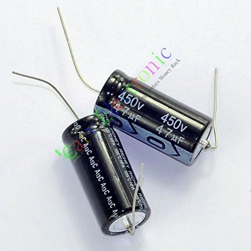 Cary 5pcs 450v 47uf 105c Long Copper Leads Axial Electrolytic Capacitor Audio Amps