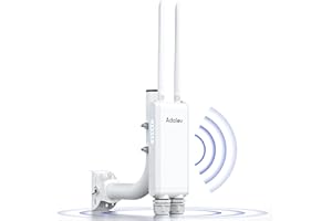 AdaLov Outdoor Wi-Fi Access Point mit Halterung, 1200Mbps Long Range Wi-Fi Extender, Dual Band Gigabit POE Wireless Access Point, 200M Netzwerkabdeckung Extend Wi-Fi Booster für Campus, Parks, Cafés
