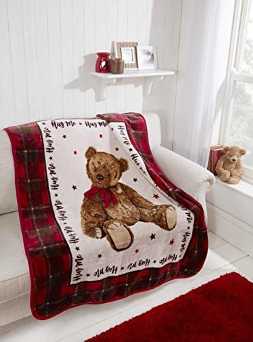 Teddy Hug Me Blanket - Burgundy - 110x140cm