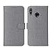 Produktbild Eastcoo Huawei Honor 10 Lite Hülle Folio Flip Schutzhülle Tasche Handyhülle Cover PU Leder Dünn Premium klappbares Book Bumper Case [Standfunktion][ Magnetverschluss] [Kartenfach] [Wallet](B-Gray)