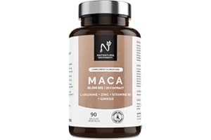 NATNATURA Maca Andina Ultra Concentrée 40.000 mg/jour 25:1 | L-Arginine, Zinc, Vit. B6 & Ginkgo – Énergie, Vitalité & Puissance Personnelle | 90 Capsules
