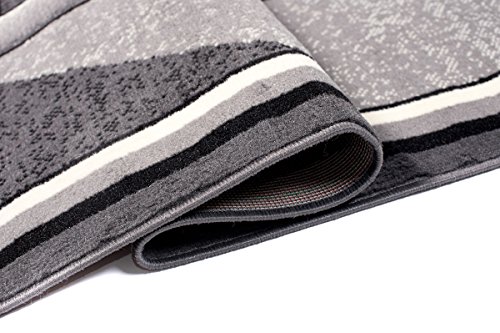 DESIGNER TEPPICH WOHNZIMMER TEPPICH SCHÖN MUSTER IN GRAU CREME (300×400 cm) - 4