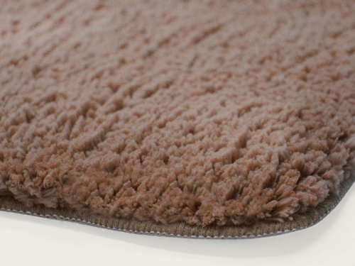 SKY Badematte Uni – Größe wählbar – 70x120cm, braun – Öko-Tex 100 zertifiziert - 4
