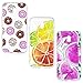 Price comparison product image KANTAS {Pack of 3} Soft Silicone Case for Samsung Galaxy J3 2017/J330 Transparent Clear Back Cover for Galaxy J3 2017 Flexible Grip Case Ultra Slim Fit Painting Design Slip Resistant Bumper Lightweight Case for Samsung Galaxy J3 2017, Lemon/Watermelon/Donuts