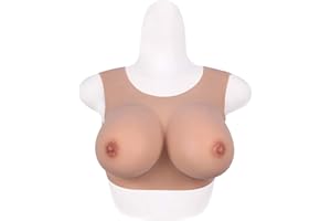 Tauzveok Künstliche Brust,6 Generation Silikonbrust Gefälschte Brüste, Mastektomie Brustver größerungskostüm Für Crossdresser Transsexuelle Kleidung,Beige 02,Gel B