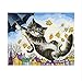 Produktbild LIWEIXKY Rahmenlos Geschenk Katze Gone with The Wind Wandbilder Für Wohnzimmer Acryl Ölgemälde Von Zahlen Zeichnung Geschenk Dekoration Bilder 50X60Cm
