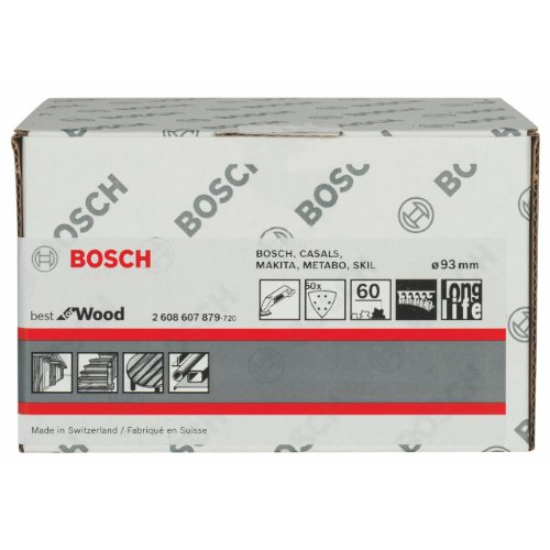 Bosch Schleifblatt C470 Best for Wood+Paint 93x93mm Korn 60, 50 Stk. - 2