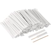 500 Individually Packaged Coffee Popsicles Wooden Stirrers 11cm Biodegradable Disposable Mixers for Hot and Cold Drinks (500)
