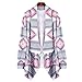 Produktbild Sunnywill Geometrischer gedruckt lange Ärmel Baumwolle Kimono Strickjacke Mantel vertuschen Tops für Damen Mädchen (L)